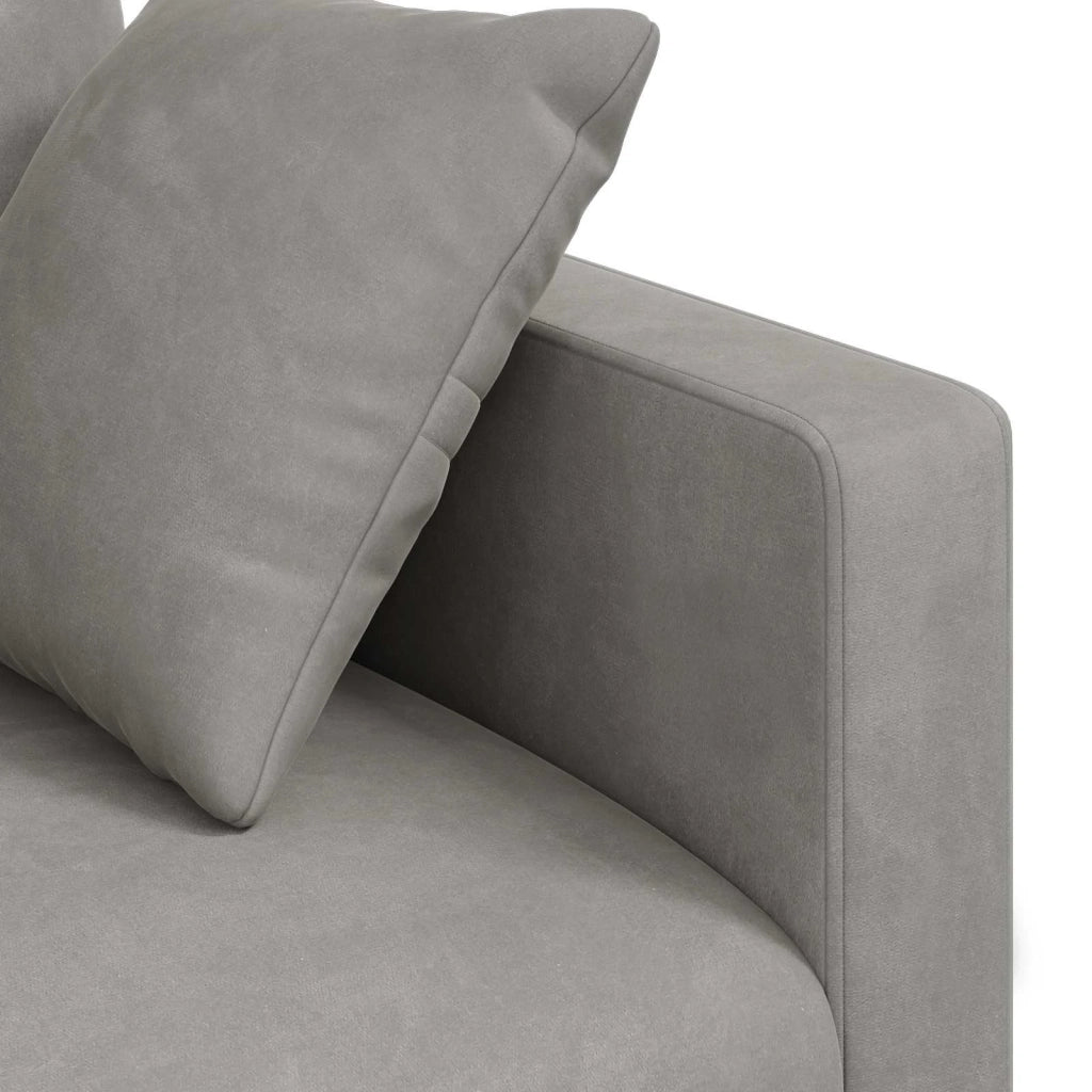 Set di divani 2 pcs Grigio chiaro 228 x 78 x 80 cm Velluto 3407625