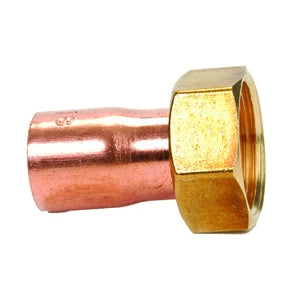 MEZZO BOCCHETTONE RAME FF CON DADO GIREVOLE- 3/4 x 22- IBP- pezzi 1