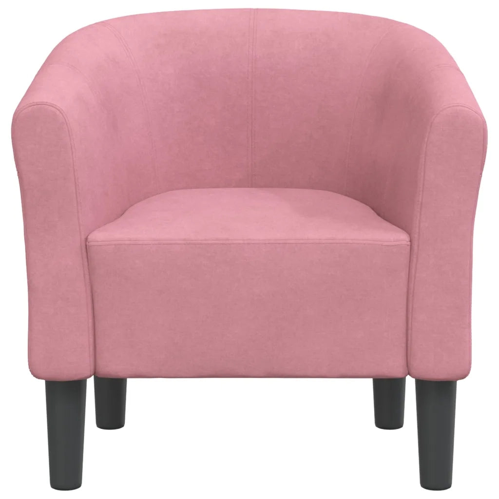 Poltrona | Sedia Relax Cabriolet Rosa in Velluto
