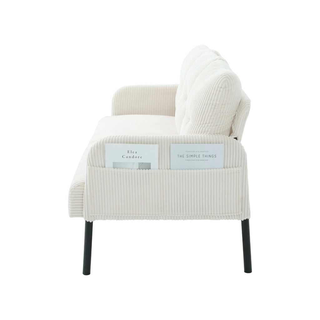 DIVANO 3 POSTI 171x72x80 cm in corduroy Beige