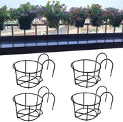 Sostegno per vaso da fiori appeso - ferro - adatto per balcone e giardino