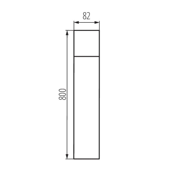 Lampada da esterno a paletto Kanlux VADRA 80cm E27 IP44