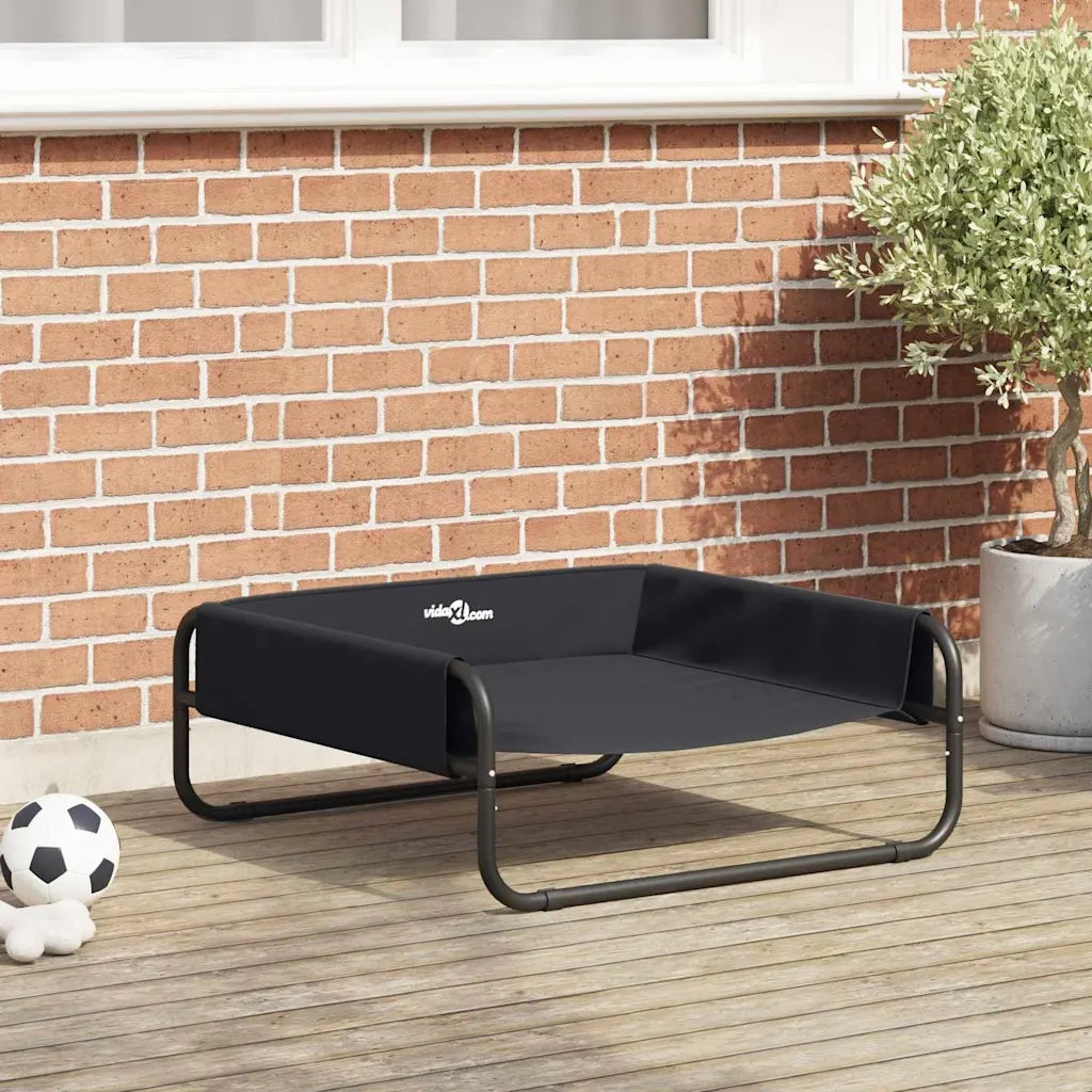 Letto per Cani Nero 75 x 75 x 30 cm Acciaio 42008204
