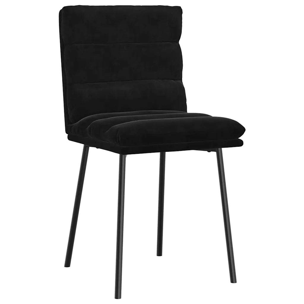 Sedie da Pranzo 2 pz Nere in Velluto 4101288