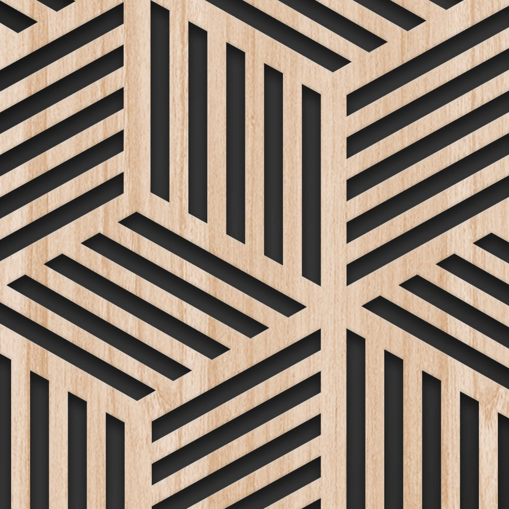 CUBIC - Quadro arredo LASERCUT composito Legno e PVC Misura: 50x100 cm