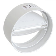 First 100mm giunto bianco ff con valvola a farfalla antiritorno per tubi tondi aerazione cappa