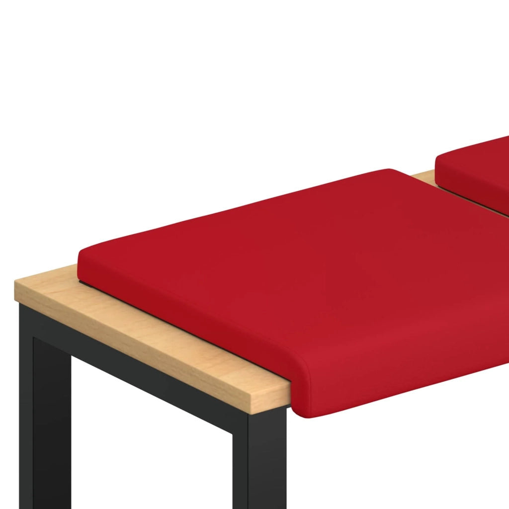Cuscino per panchina 2 pcs Similpelle Rosso Profondità 35 cm 42043038