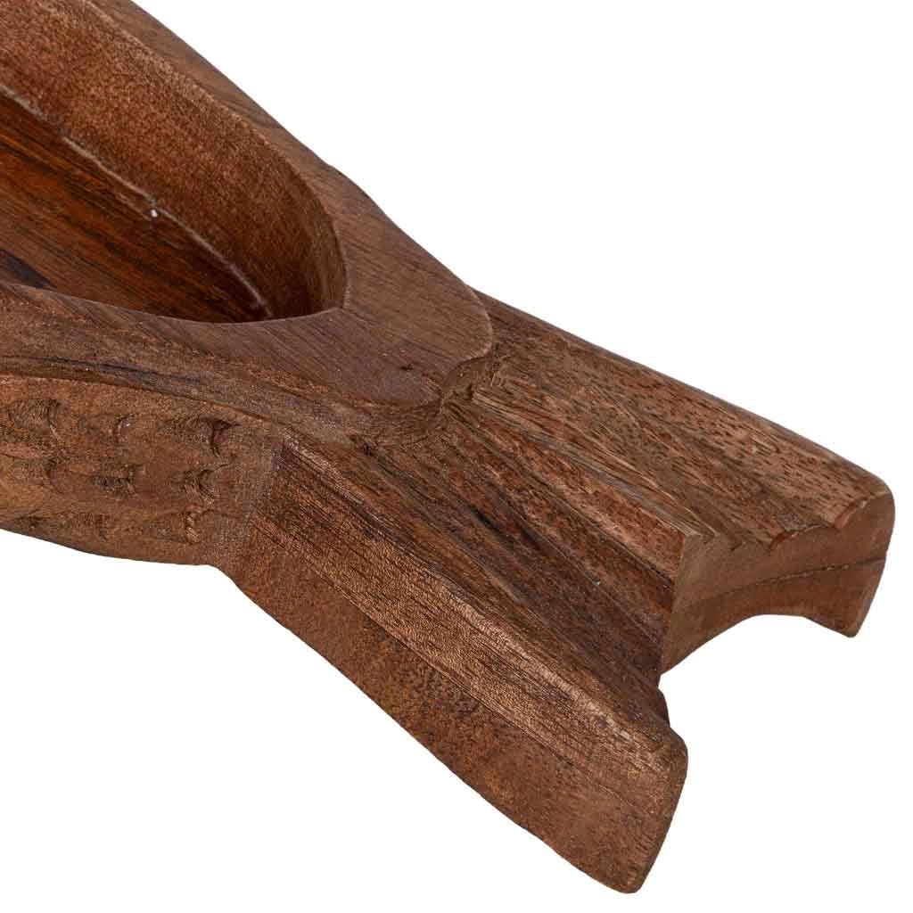 Vassoio in legno marrone 26x4x12h cm