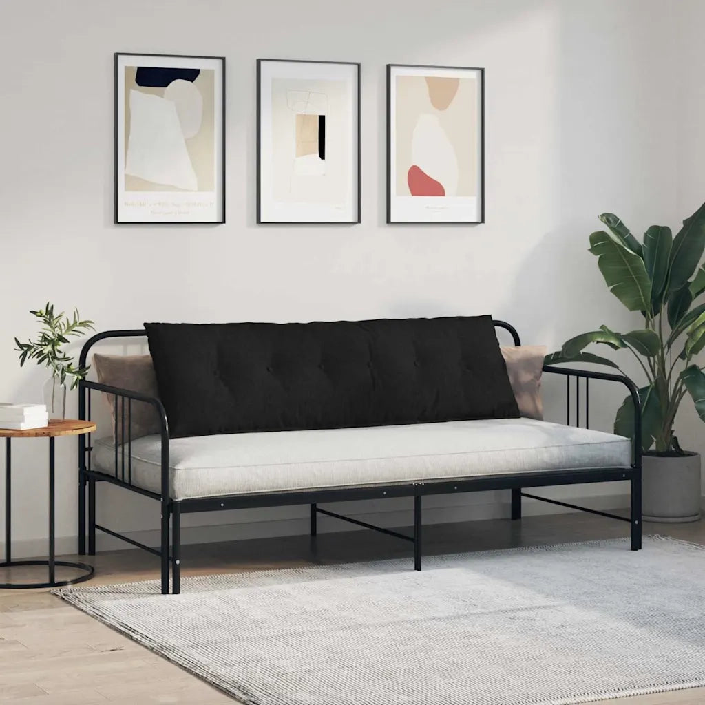 Cuscino per Schiena | Cuscino dorsale Nero 160 x 19 x 50 cm Tessuto