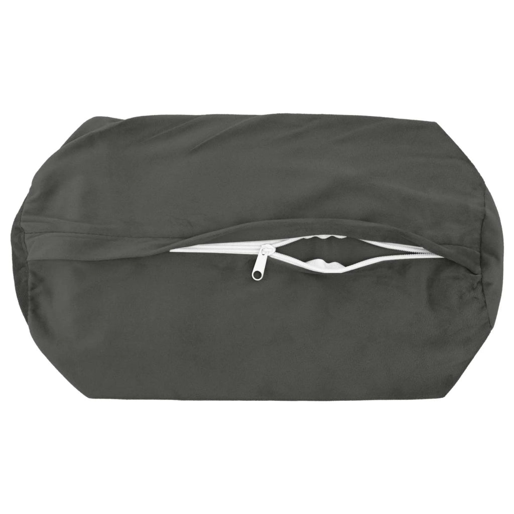 Cuscino con cuscino HEERLEN 2 pz Grigio Scuro Velluto 929989
