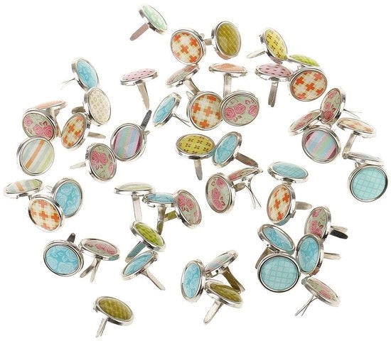 Penne a Split per 200 Unità - Componenti di Fissaggio Metalliche - Testa Rotonda - Per Scrapbooking - Attività di Fai da Te - Adatte per Bambini - Spine di Fissaggio