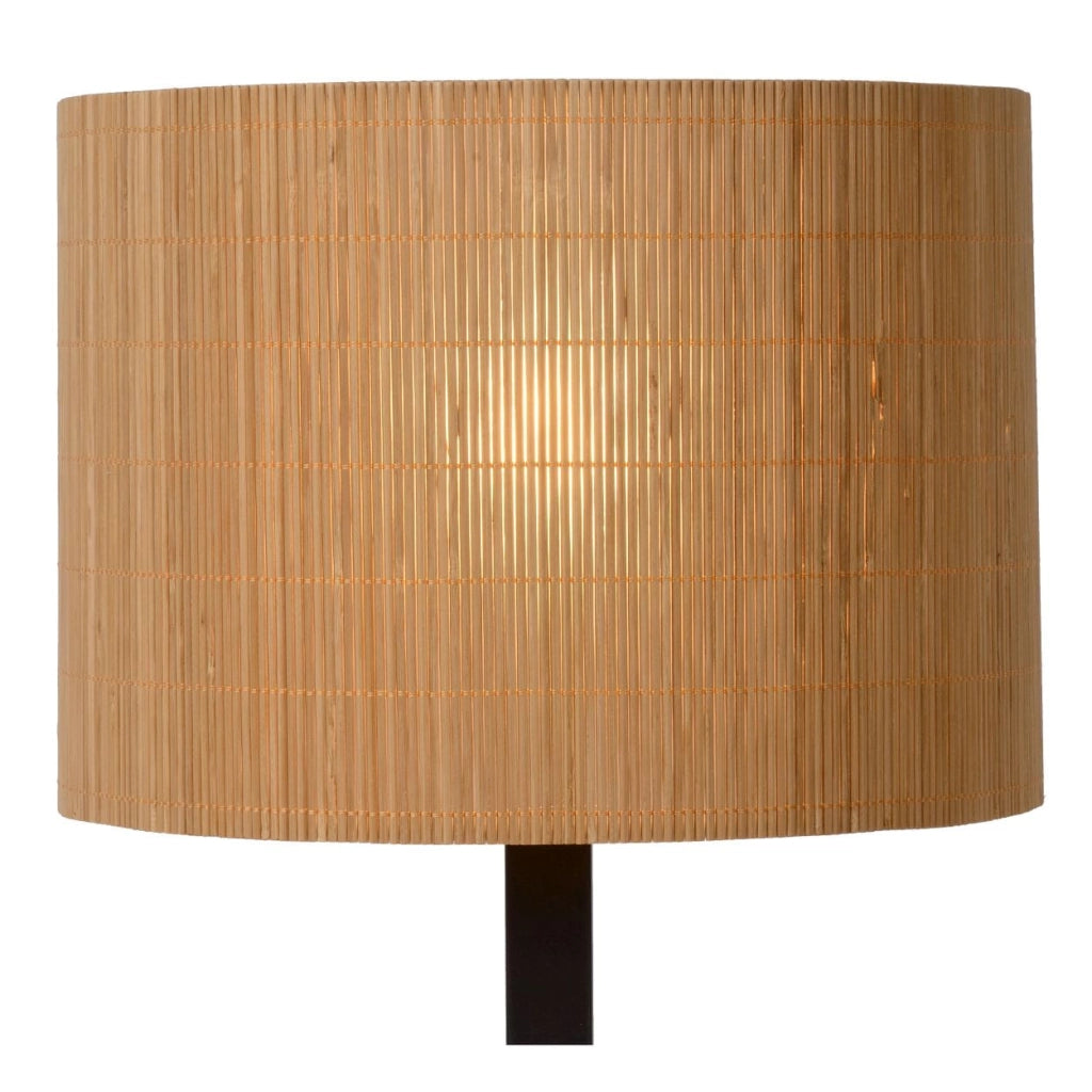 Lampada da tavolo Lucide Magius rattan nero E27 40W
