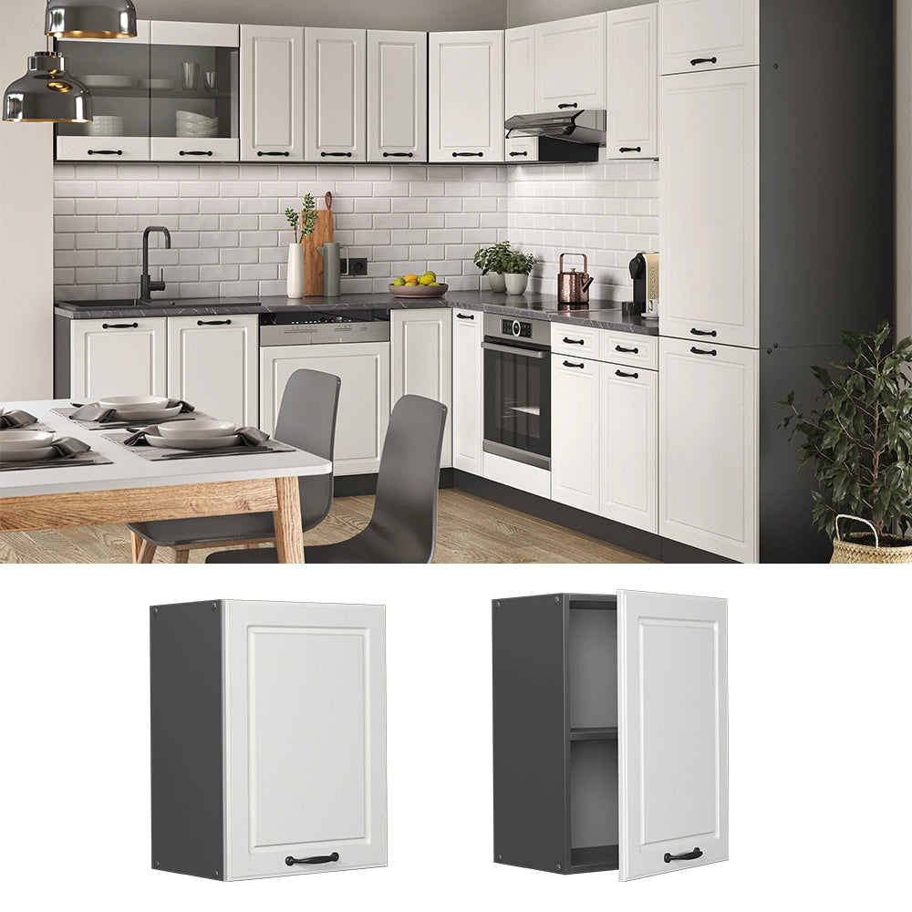 Vicco Pensile da cucina Bianco casa di campagna 45 cm