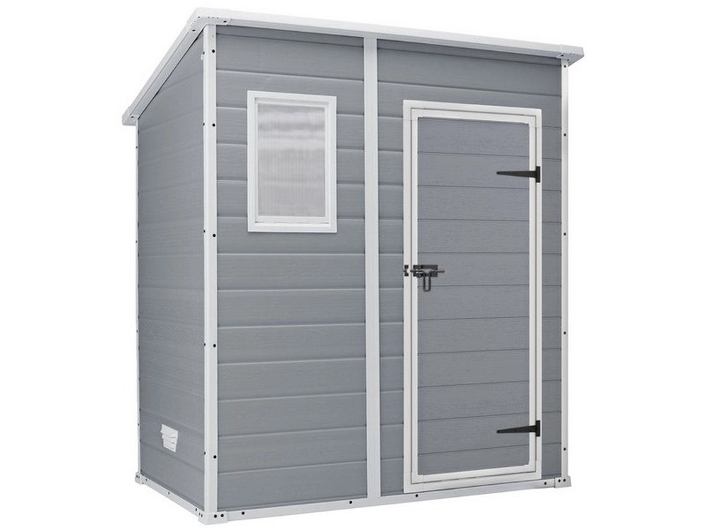 1pz casetta da giardino manor 6x4 cm. 183,5x111x200,5 h col. grigio cod:ferx.vit50684