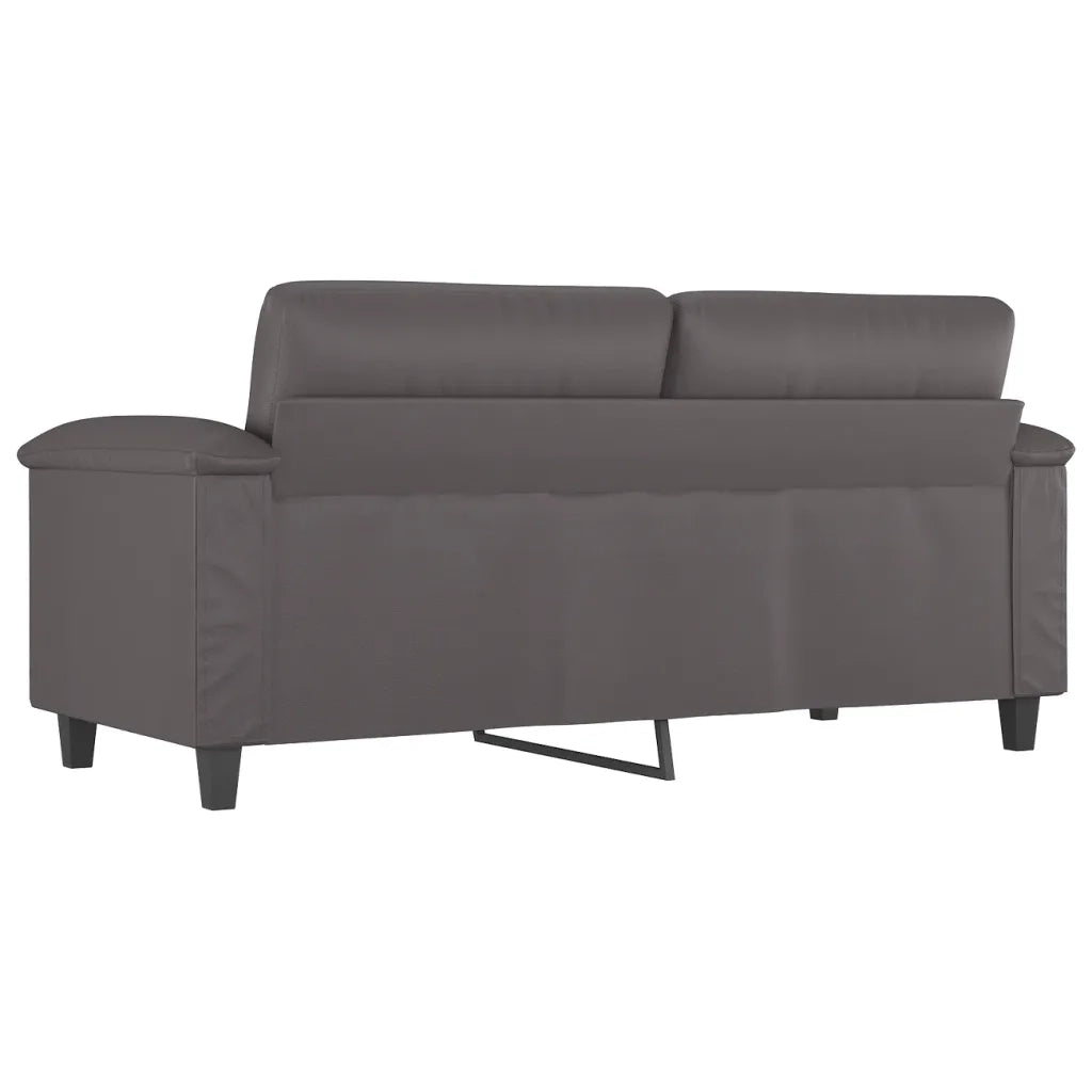 Divano a 2 Posti-Sofa 2 Posti Grigio 140 cm in Similpelle 811664