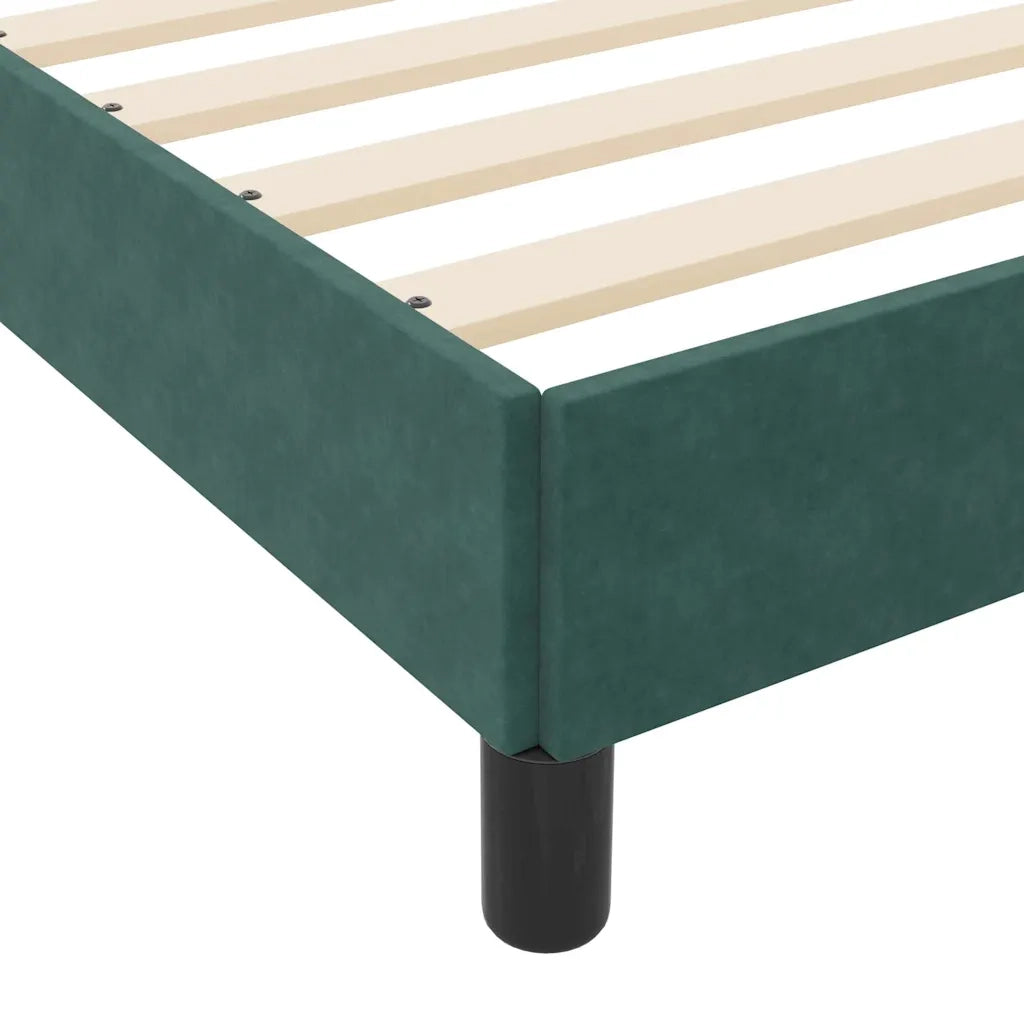Letto a molle con materasso Verde Scuro 100 x 200 cm Tessuto 3398674