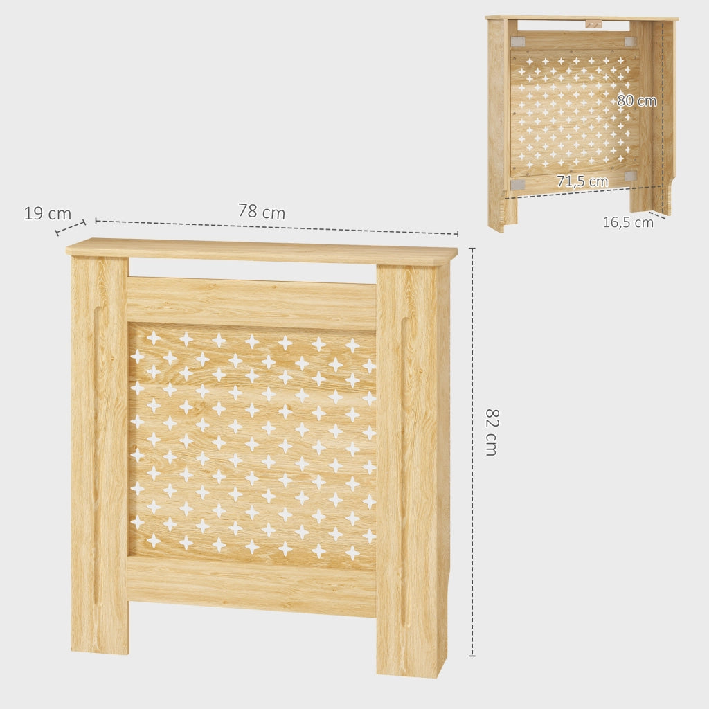 Copriradiatore in legno per salone e camera ¨C Minimal ¨C rovere 78x19x82 cm