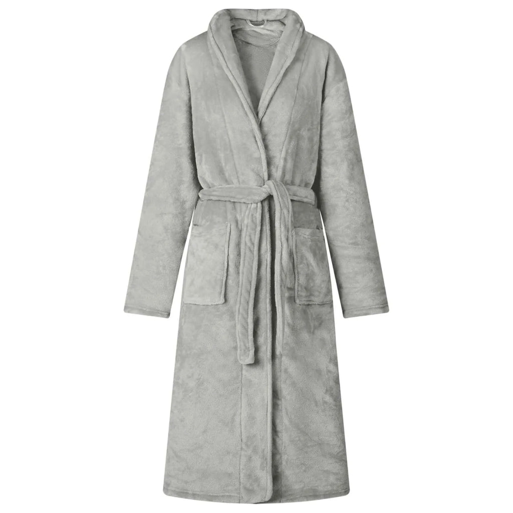 Accappatoio senza Cappuccio Grigio l Flanella 42017281