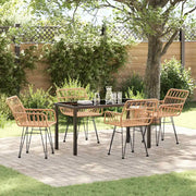 Set da Pranzo per Giardino 5 pcs Marrone