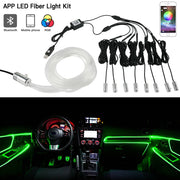 Trade Shop - Striscia Led Fluorescente Luci Ambiente Illuminazione Auto Con App Smartphone -