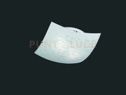 SIGNA PLAFONIERA QUADRATA VETRO DECORO FIRMA D. 40X40CM 2 LUCI ATTACCO E27
