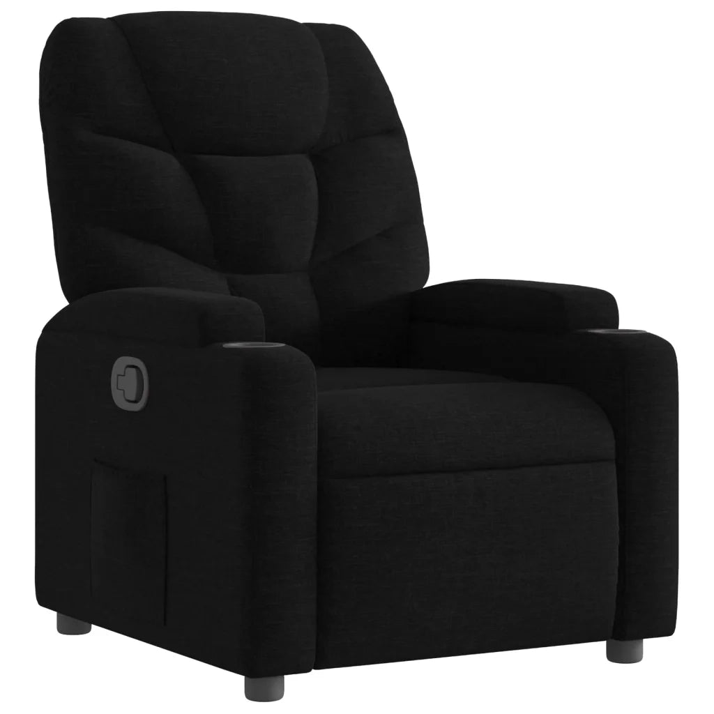 Poltrona reclinabile in tessuto nero 3205610