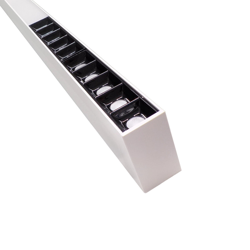 Lampada sospesa moderna bianca lineare 120cm LED 47W