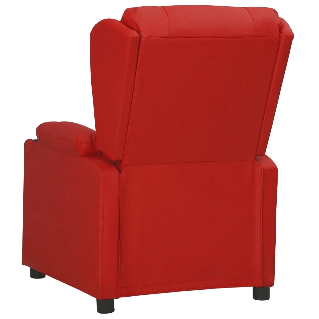 Poltrona | Sedia Relax Reclinabile Rosso Vino in Similpelle