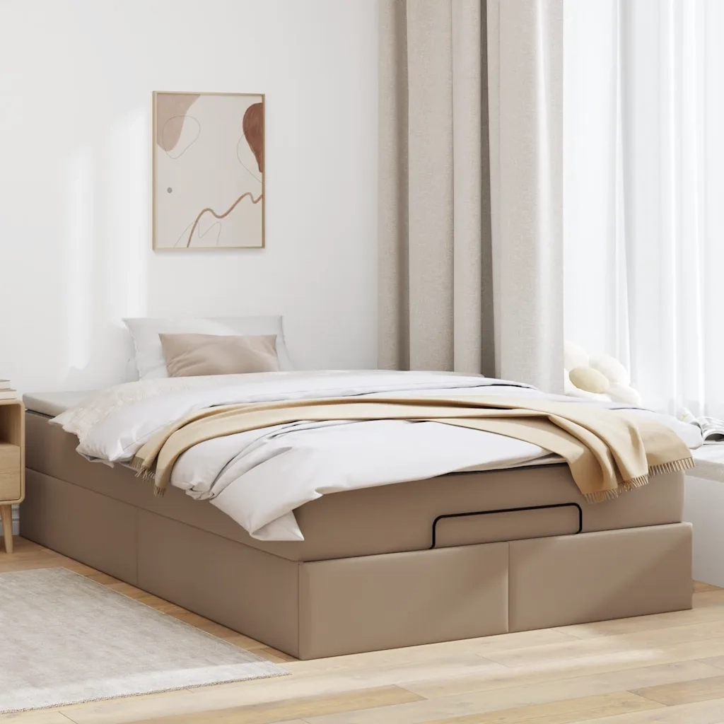 Struttura Letto Pouf con Materasso 120x200 cm Similpelle 3311035