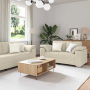 Divano 2 pcs Beige 219 x 80 x 82 cm Tessuto misto lino 3324689