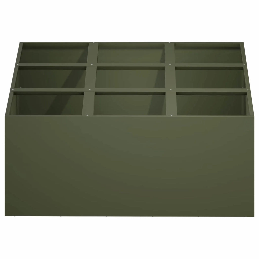 Vaso da giardino Verde Oliva 100 x 100 x 30 cm 8005746