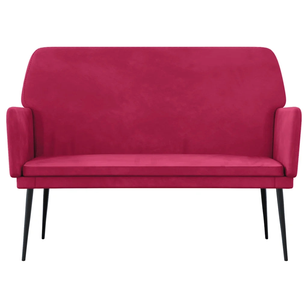 Panca Rosso Vino 108x79x79 cm in Velluto 351386