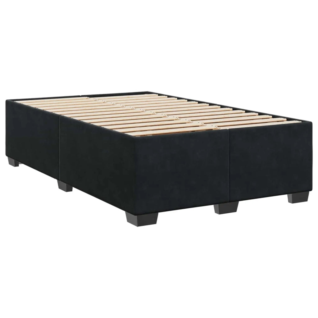 Letto con Box Spring, Materasso e LED Nero 120 x 190 cm Velluto 3452140