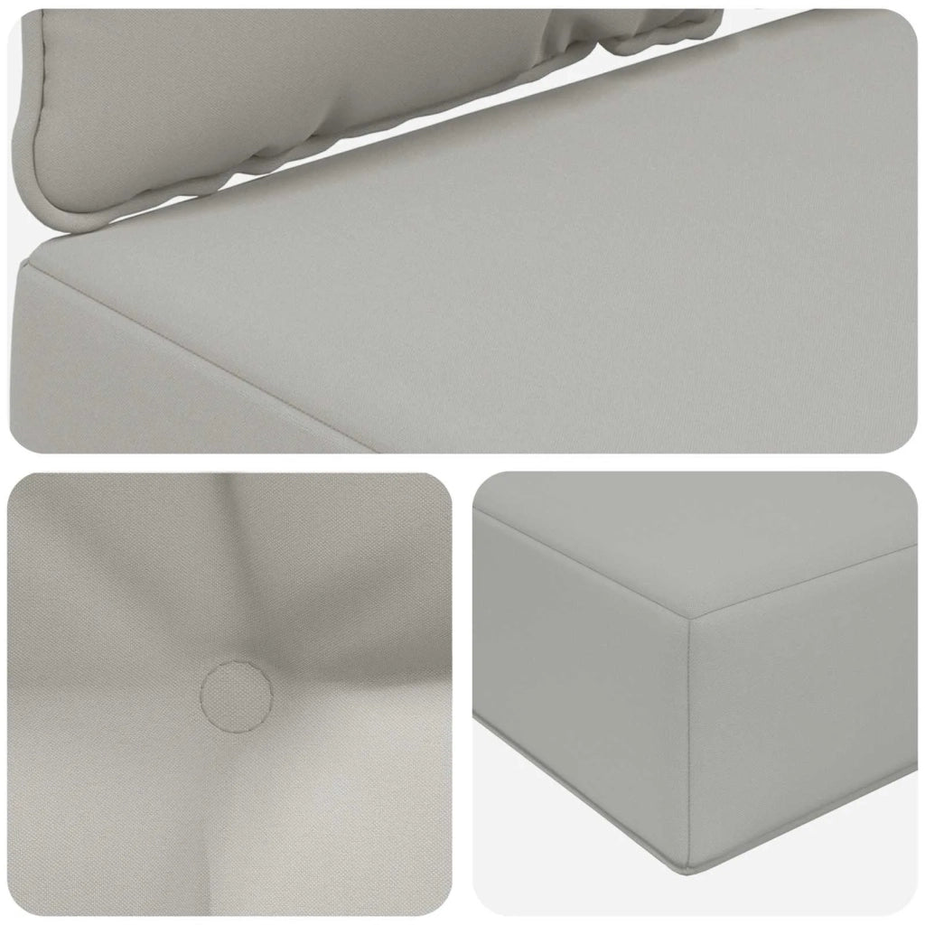 Cuscino per divano da esterno 2 pcs Grigio Poliestere 900779
