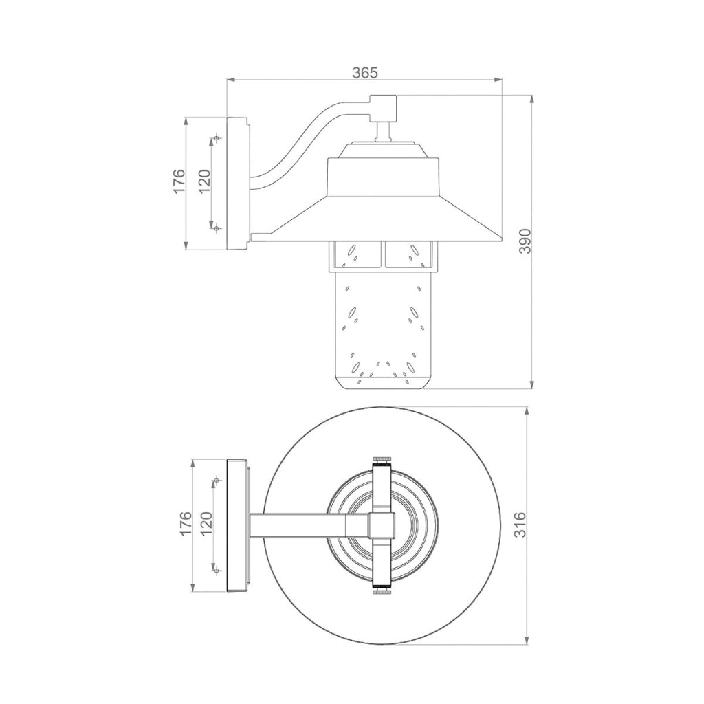 Applique esterna industriale E27 60W IP44 Boynton Feiss