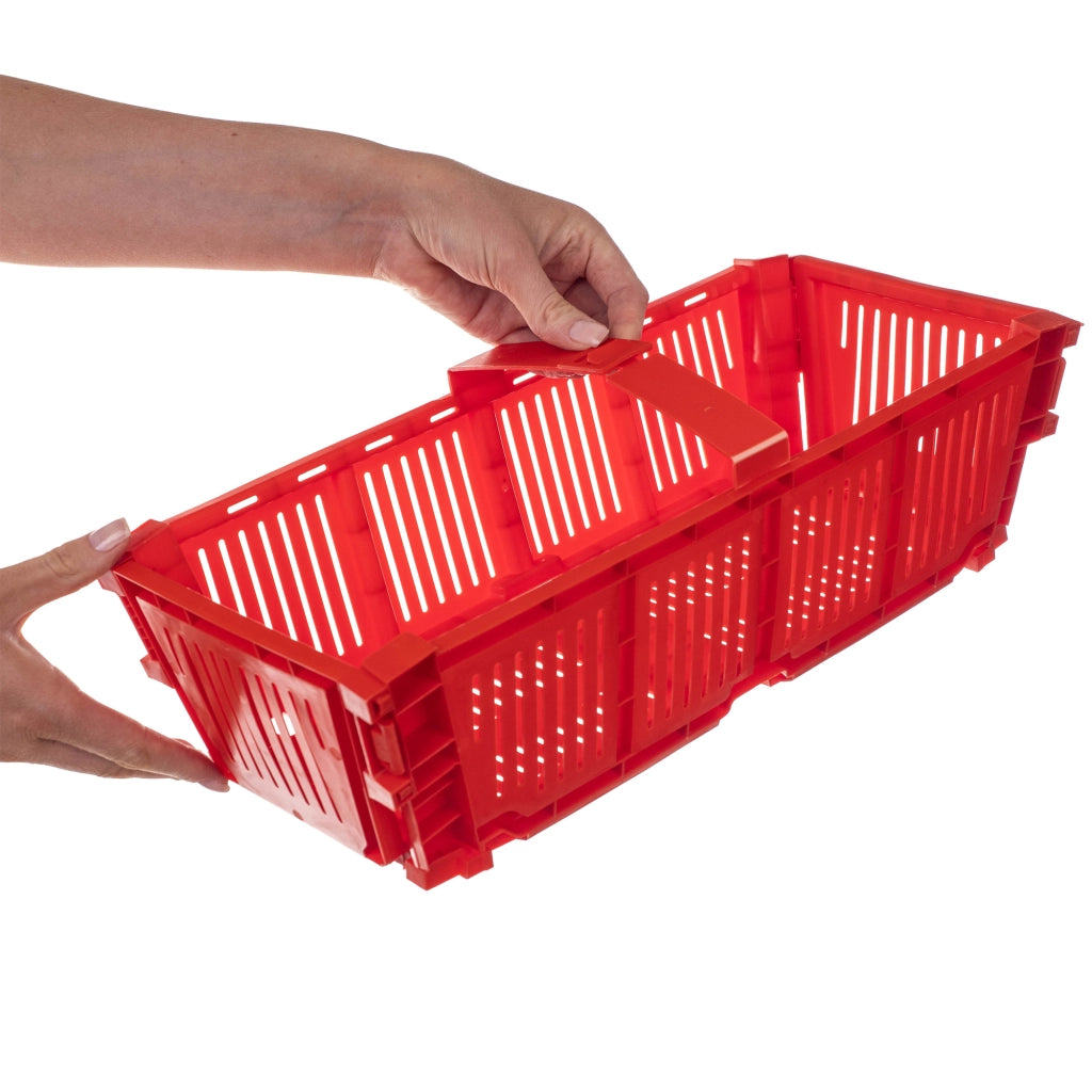 Cesto pieghevole KADAX per frutta e fragole, in plastica, 2 kg