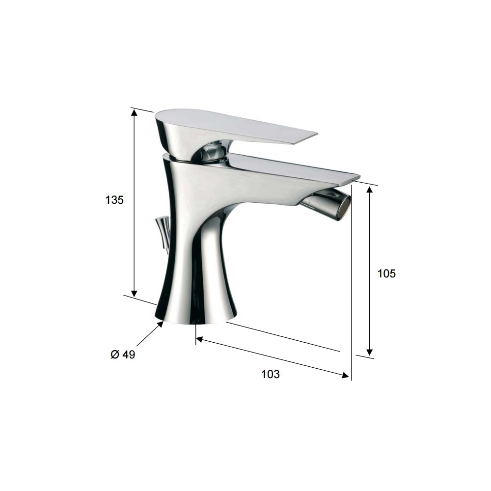 Miscelatore bidet senza scarico - serie diva