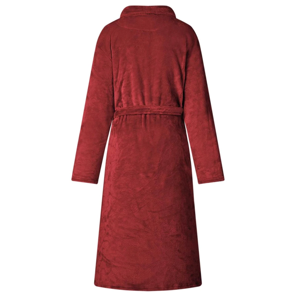 Accappatoio senza Cappuccio Rosso Bordeaux s Flanella 42017303