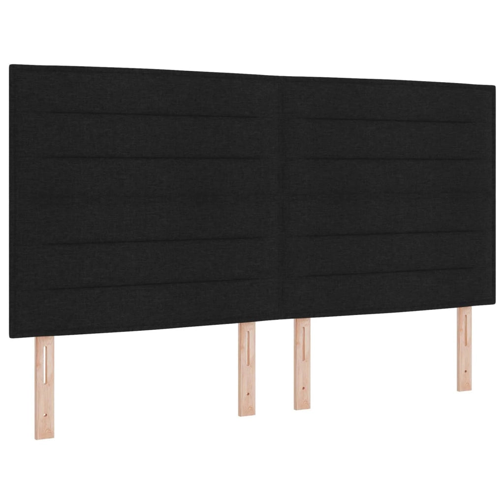 Letto Box Spring LED con Materasso Nero 180 x 200 cm Tessuto 3455656