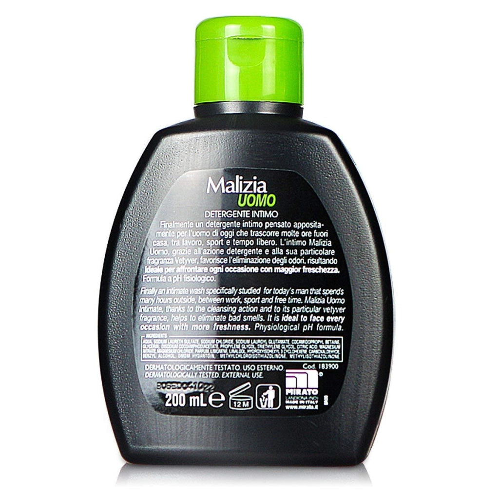 SET 12 PZ MALIZIA DETERGENTE INTIMO ANTI ODORE DA 200 ML UOMO