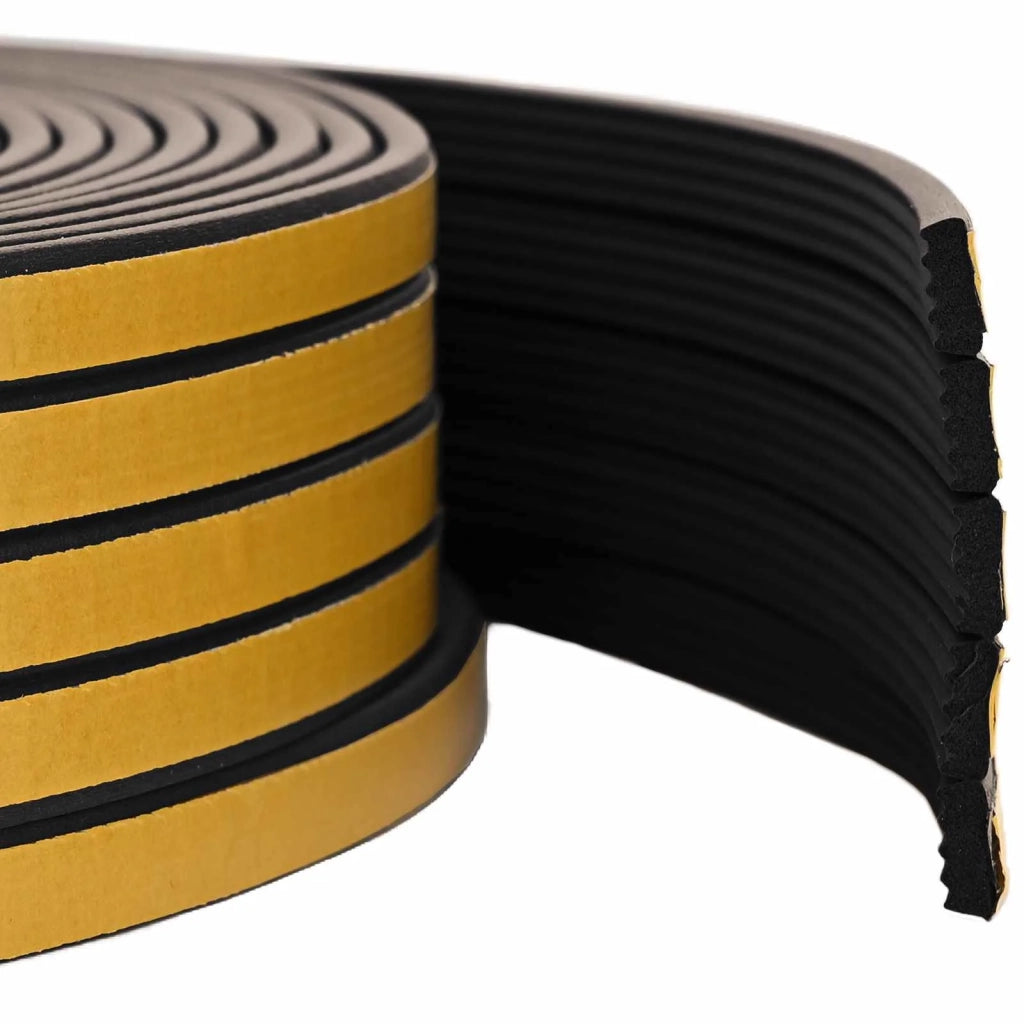 Nastro adesivo per finestre Nero 10 x 4 mm 25 m Schiuma EPDM 42038123