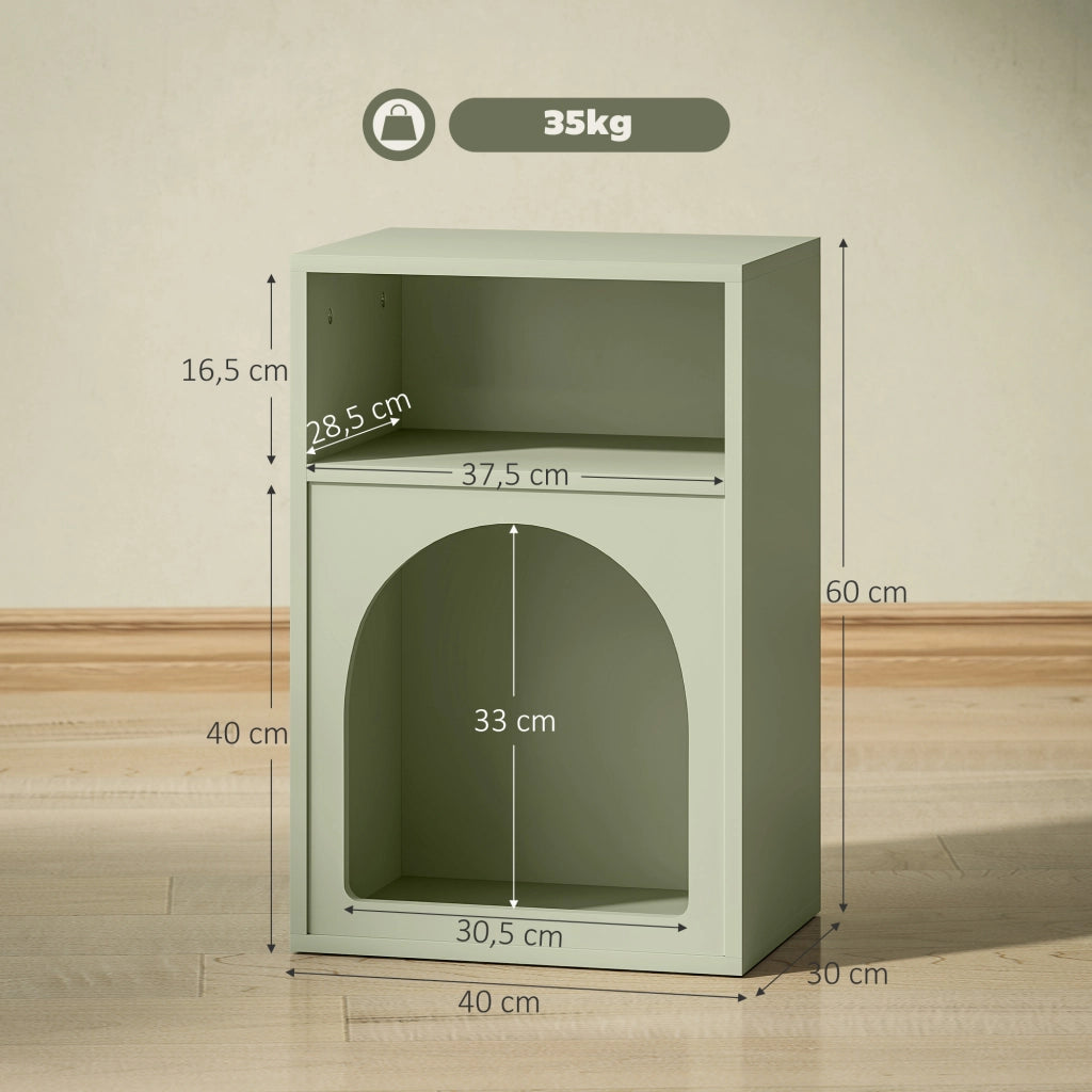 Comodino con 2 compartimenti aperti ¨C Xylo ¨C Verde 40x30x60 cm