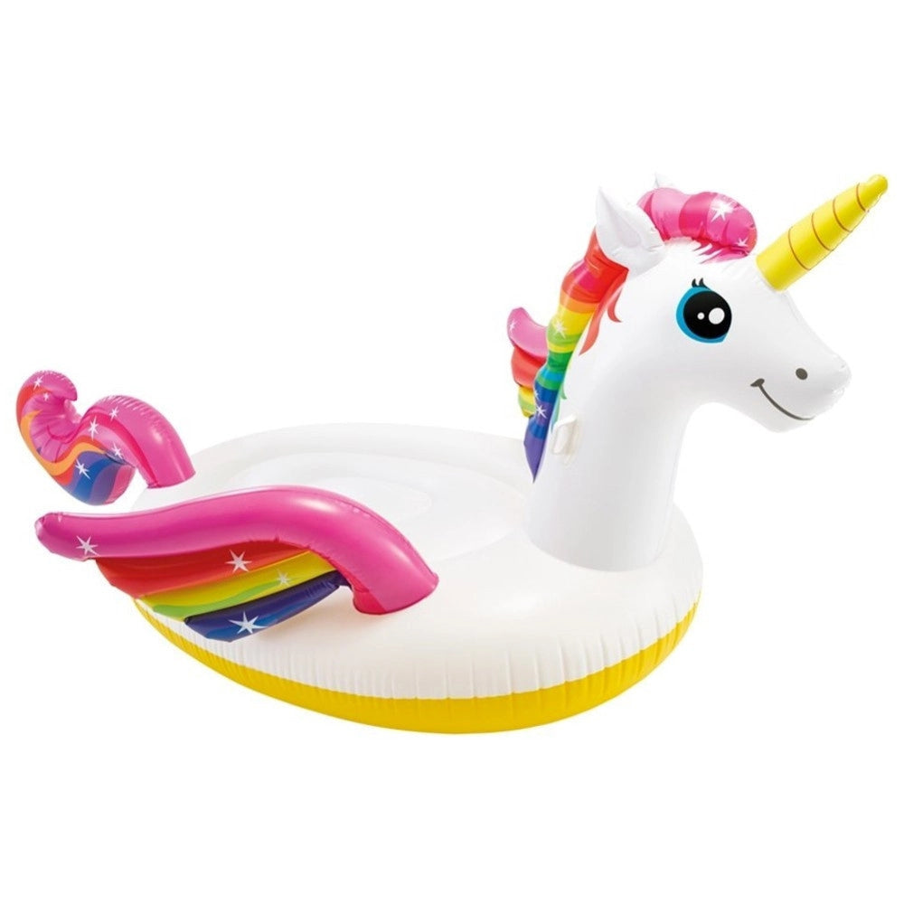 Trade Shop - Unicorno Gonfiabile Gigante Isola Materassino Mare Piscina 224x164 Cm -