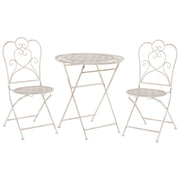 Set Bistrot Beige Tavolo 2 Sedie in stile Chic Francese