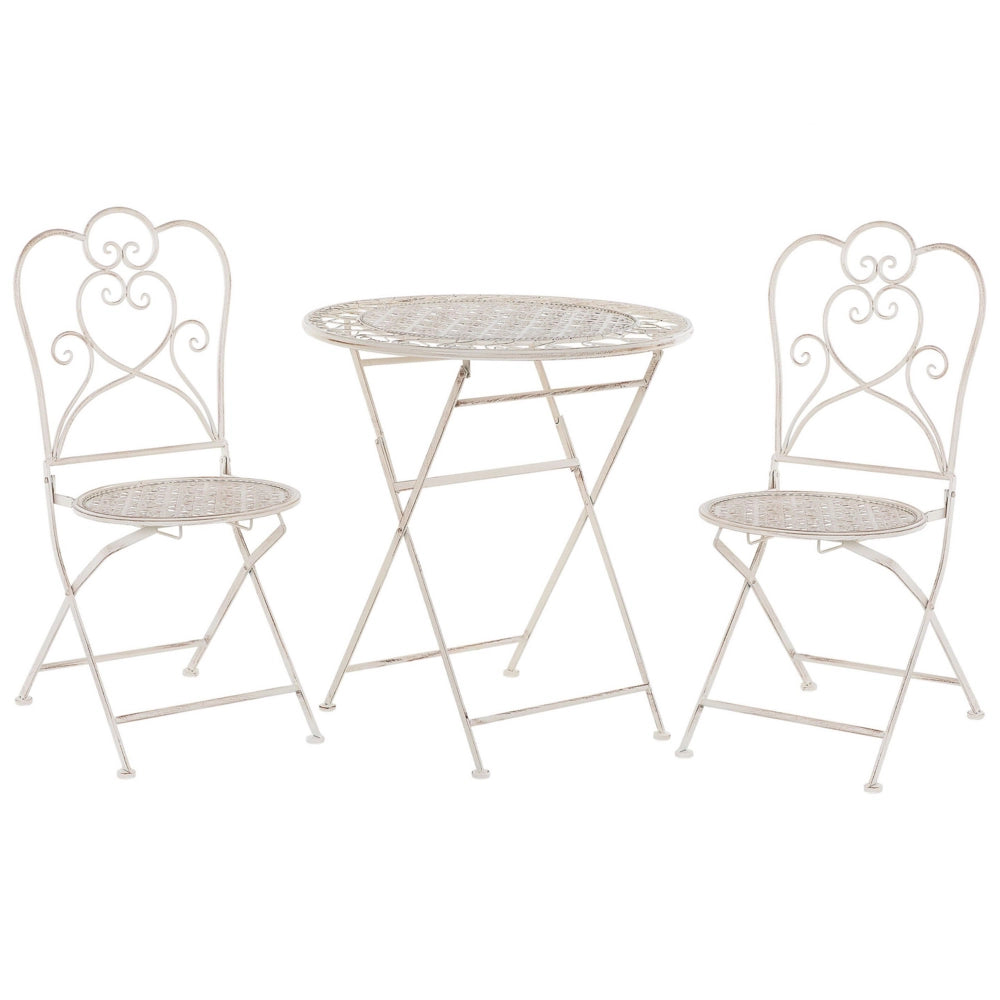 Set Bistrot Beige Tavolo 2 Sedie in stile Chic Francese