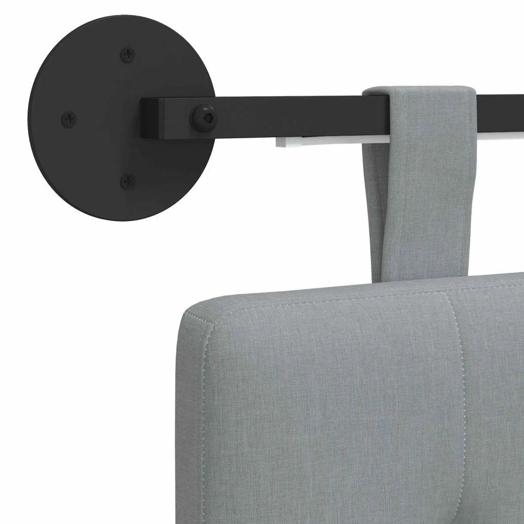 Testiera | Testata sospesa Con luce LED Grigio Chiaro Tessuto
