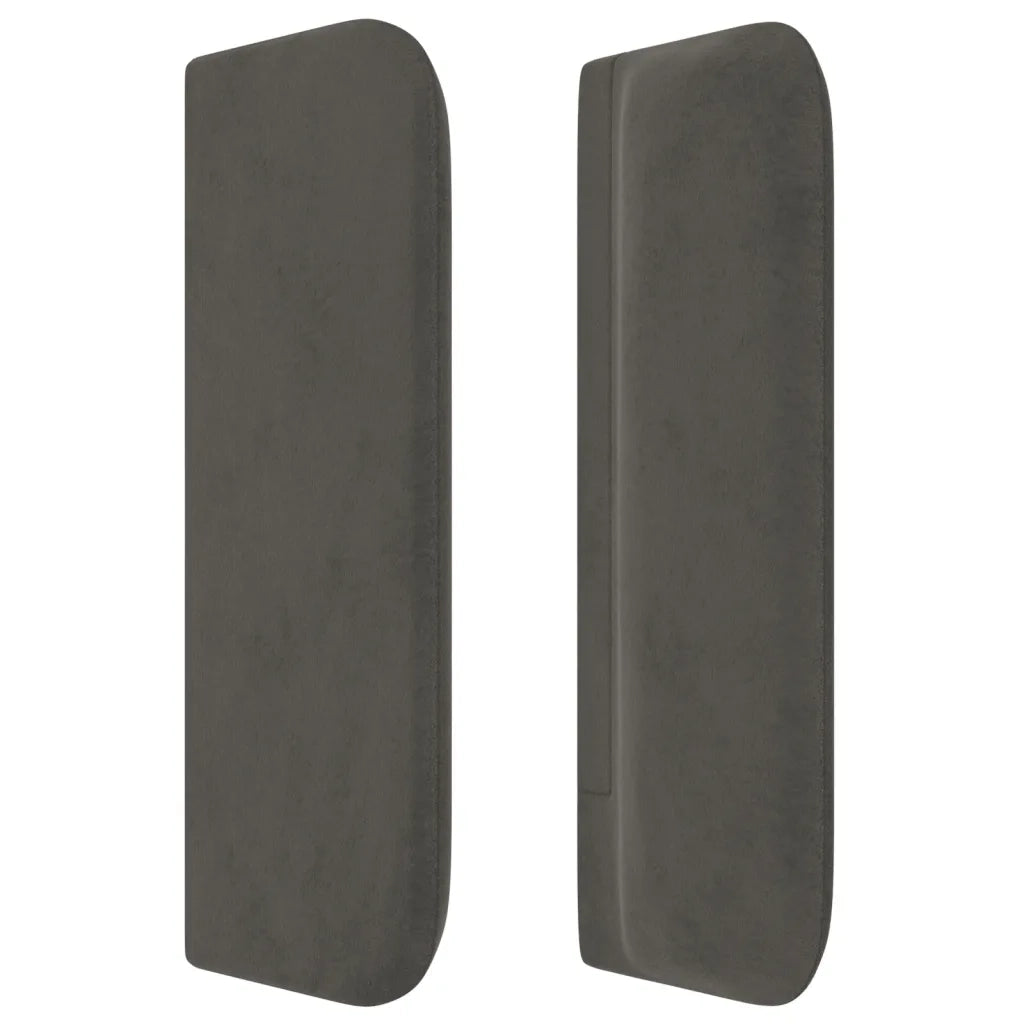 Testiera ad Orecchio Grigio Scuro 163x16x78/88 cm in Velluto 3118543