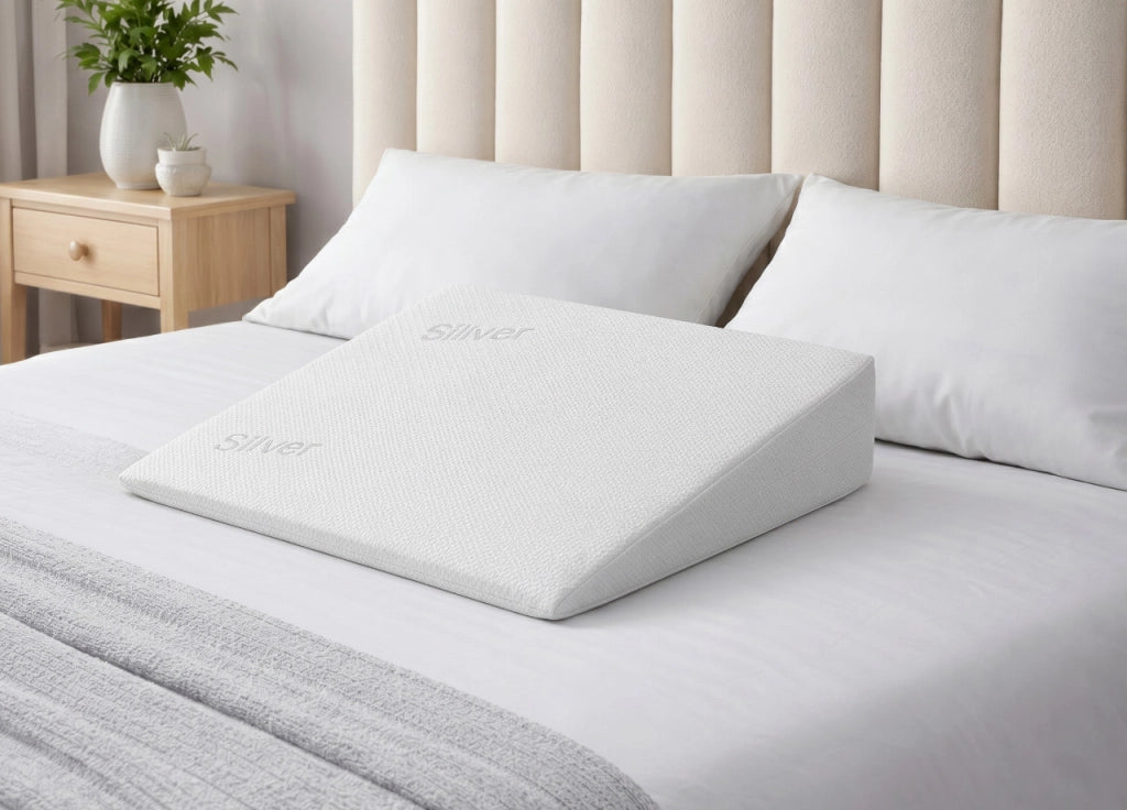 Cuscino Guanciale Letto Modello Cuneo Anallergico Sfoderabile - Cuscino Cuneo - Bianco