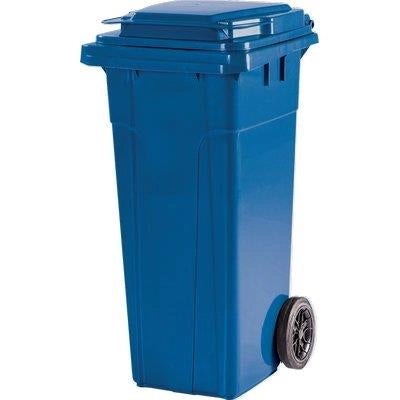BIDONE IMMONDIZIA DOMUS 120 + RUOTE - PE AZZURRO LT 120 CM 51X46 H.CM 100 + POLIECO- 1 kit