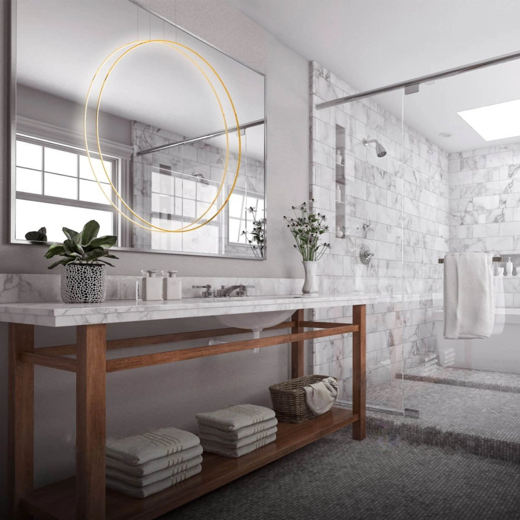 Lampada a sospensione oro Mirror S Ø60 LED CCT IP44